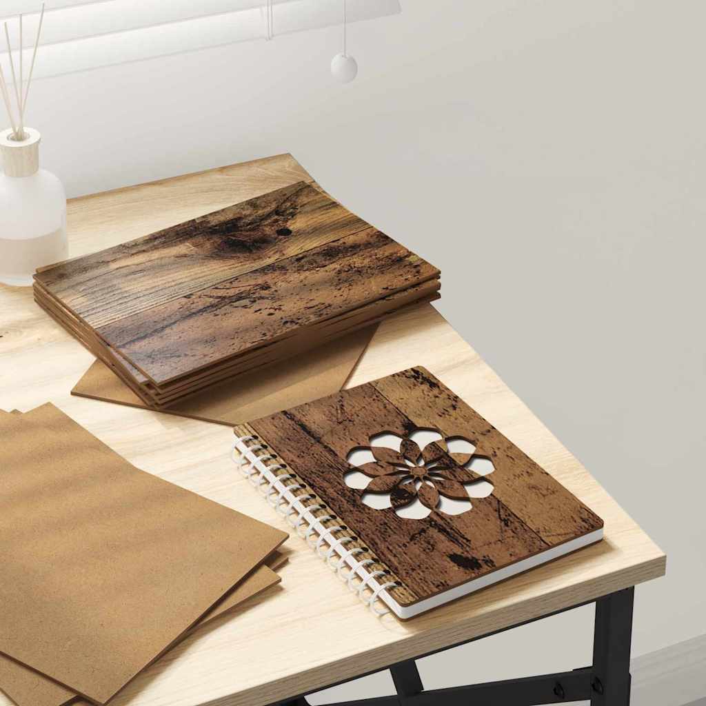 Painéis de Decoração 150 pcs Madeira antiga 15 x 21 x 0.3 cm