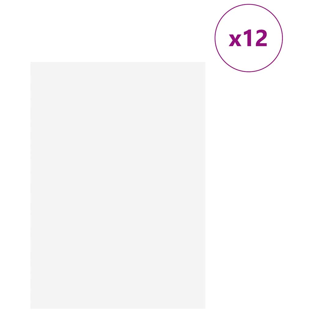 Painéis de Decoração 12 pcs Branco 21 x 30 x 0.3 cm