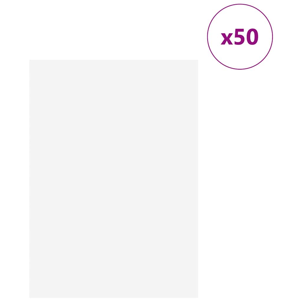 Painéis de Decoração 50 pcs Branco 21 x 30 x 0.3 cm