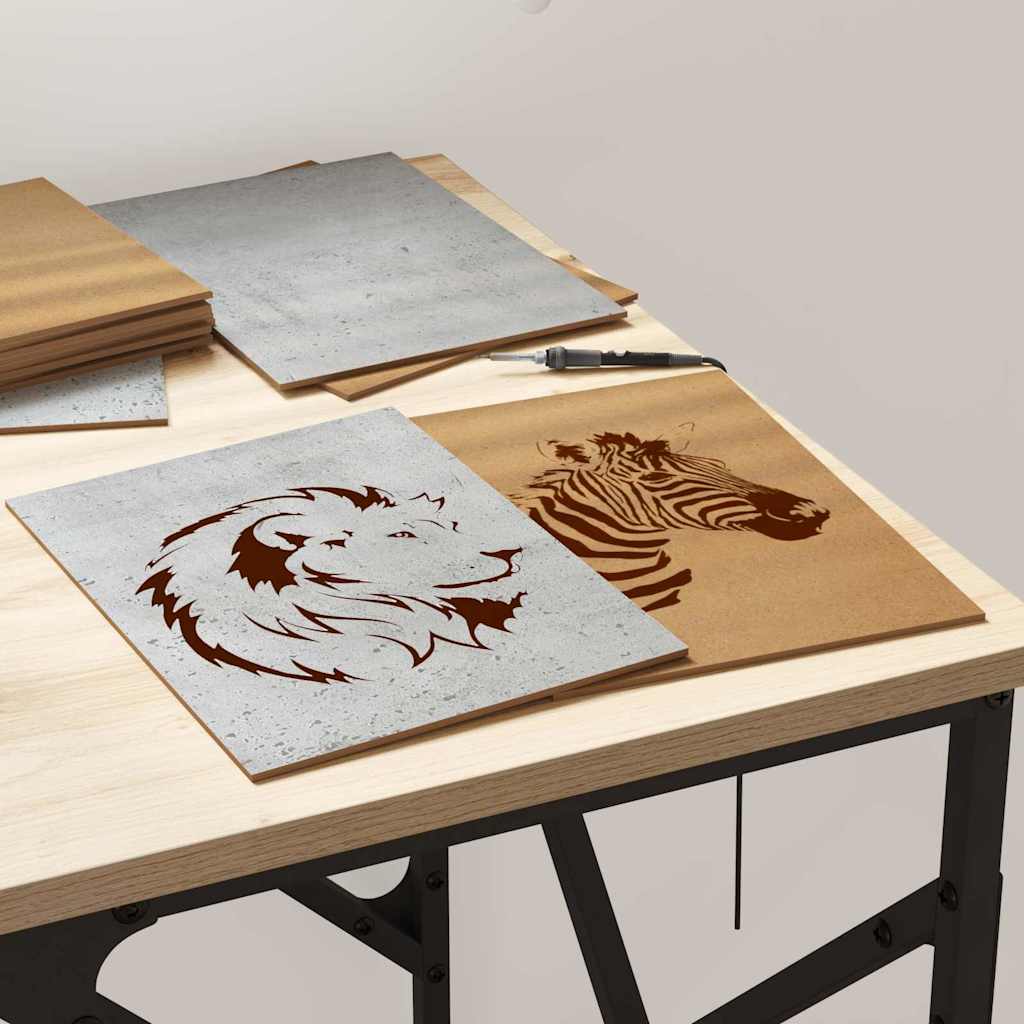 Painéis de Decoração 50 pcs Cinzento cimento 21 x 30 x 0.3 cm