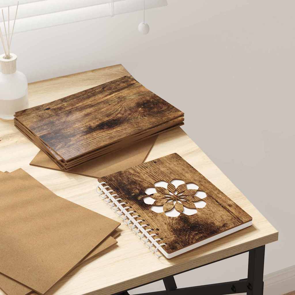 Painéis de Decoração 50 pcs Carvalho fumado 21 x 30 x 0.3 cm