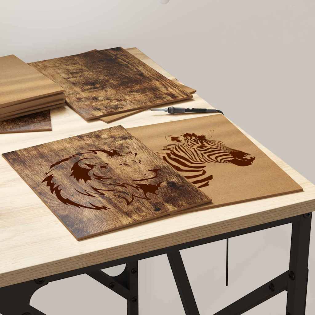 Painéis de Decoração 50 pcs Carvalho fumado 21 x 30 x 0.3 cm