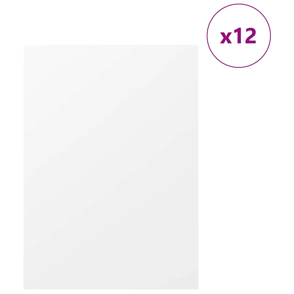 Painéis de Decoração 12 pcs Branco 30 x 42 x 0.3 cm