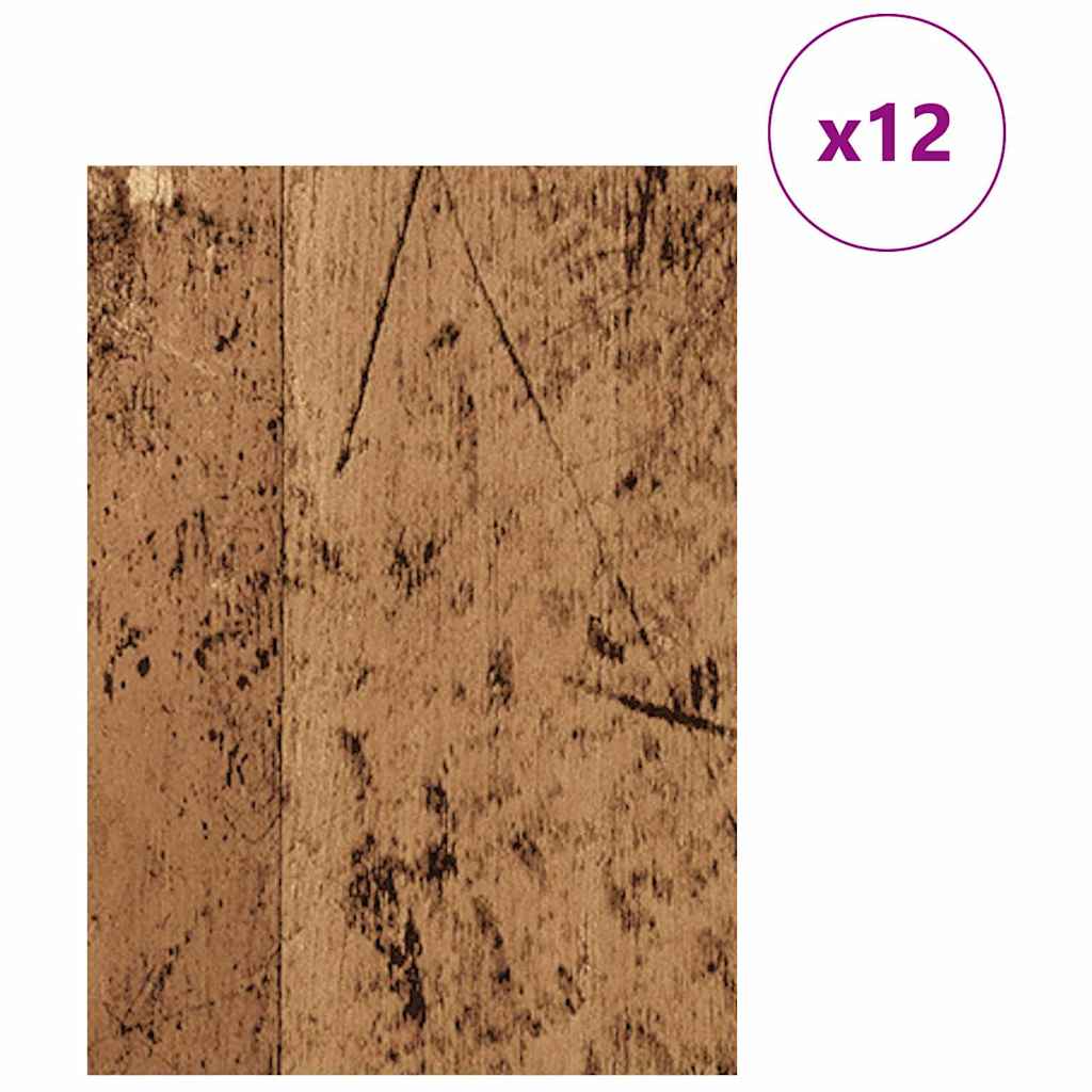 Painéis de Decoração 12 pcs Madeira antiga 30 x 42 x 0.3 cm
