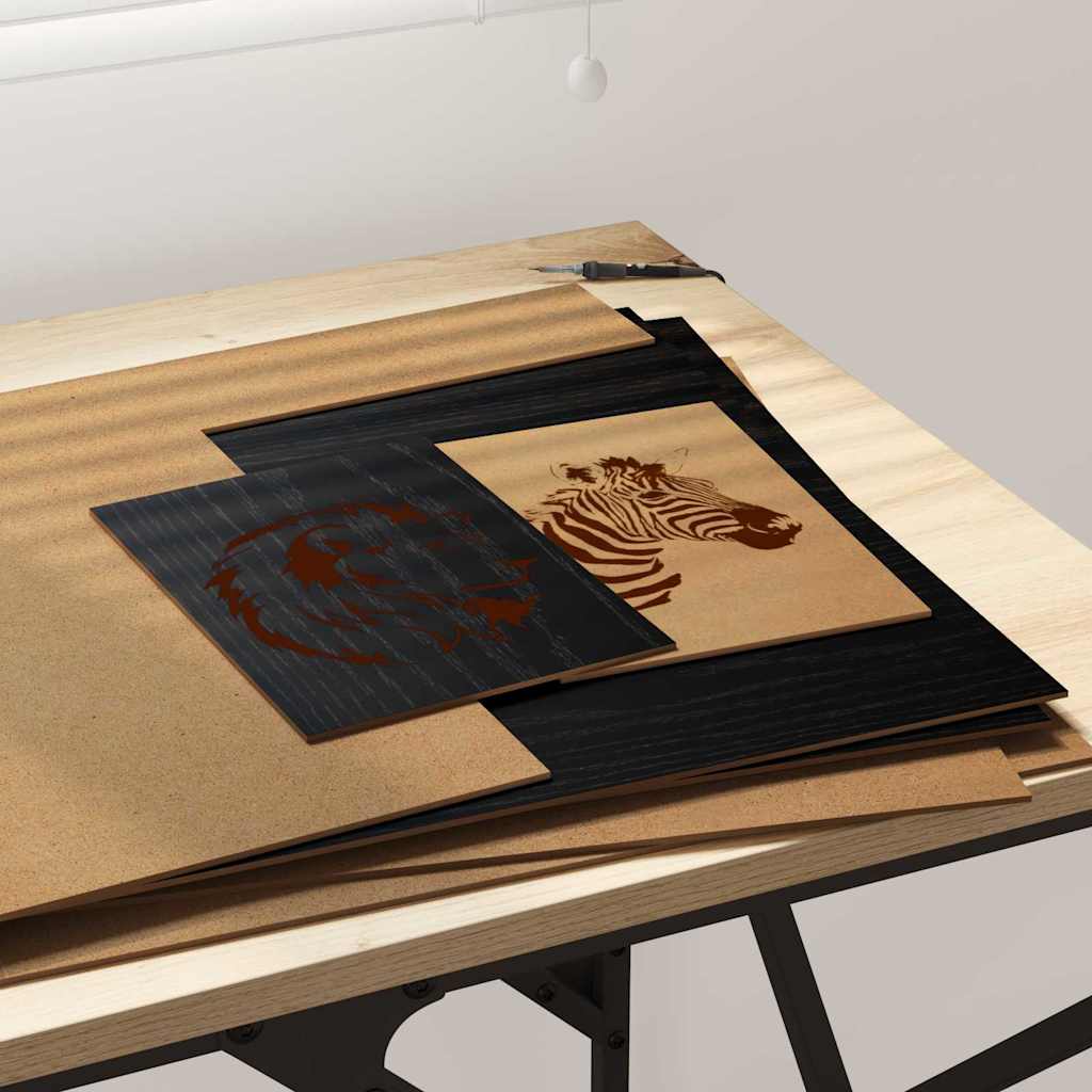 Painéis de Decoração 12 pcs Carvalho preto 40 x 60 x 0.3 cm