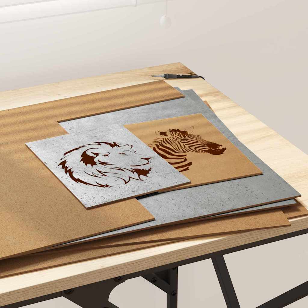 Painéis de Decoração 12 pcs Cinzento cimento 40 x 60 x 0.3 cm