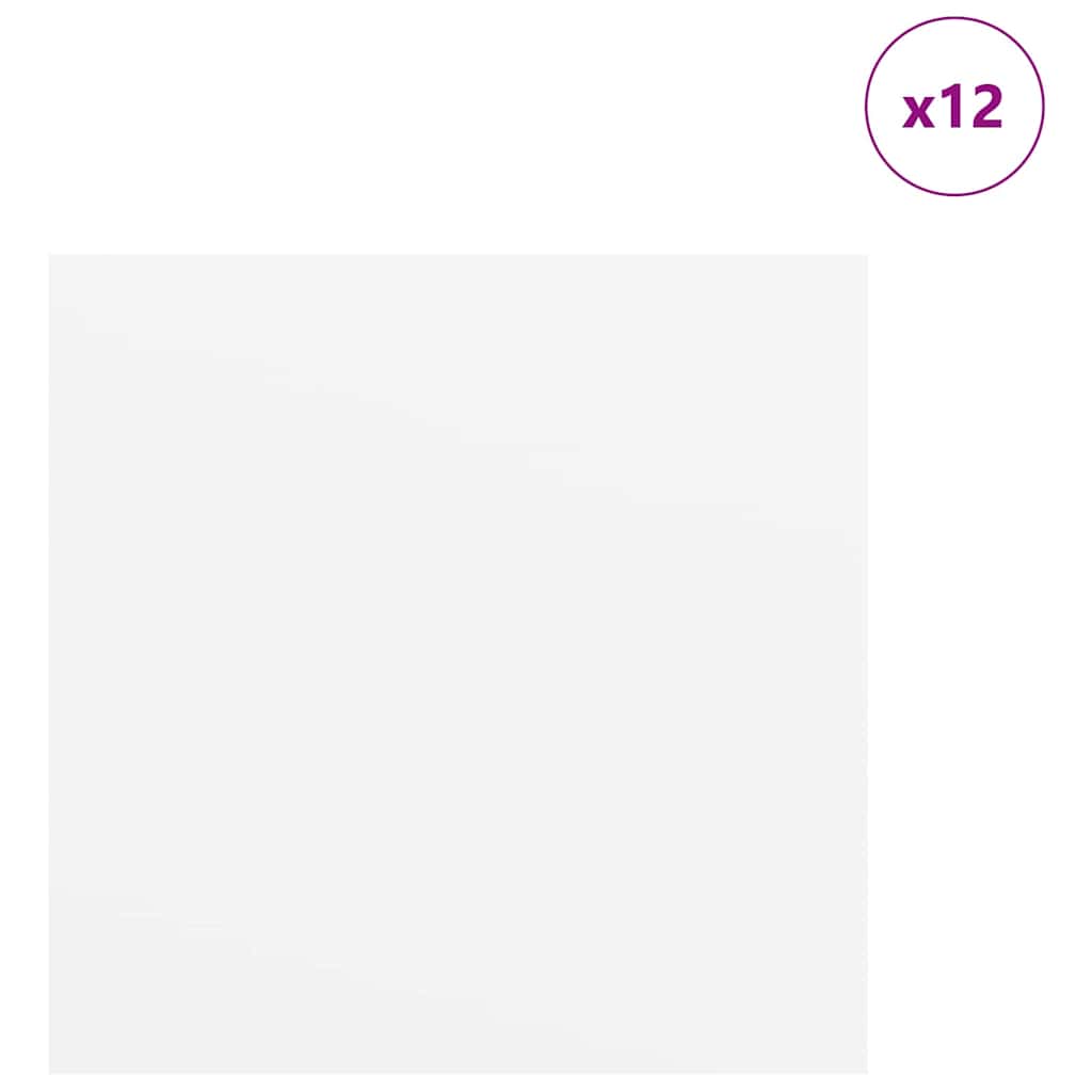 Painéis de Decoração 12 pcs Branco 30 x 30 x 0.3 cm