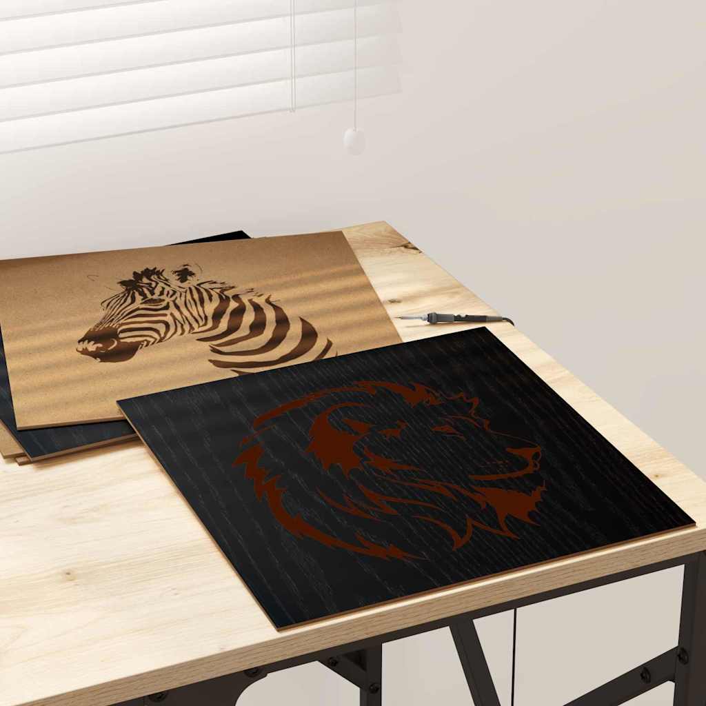 Painéis de Decoração 12 pcs Carvalho preto 30 x 30 x 0.3 cm