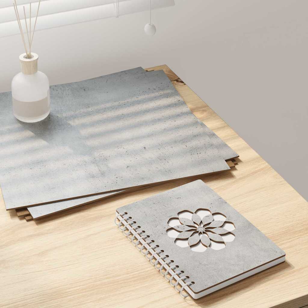 Painéis de Decoração 12 pcs Cinzento cimento 30 x 30 x 0.3 cm