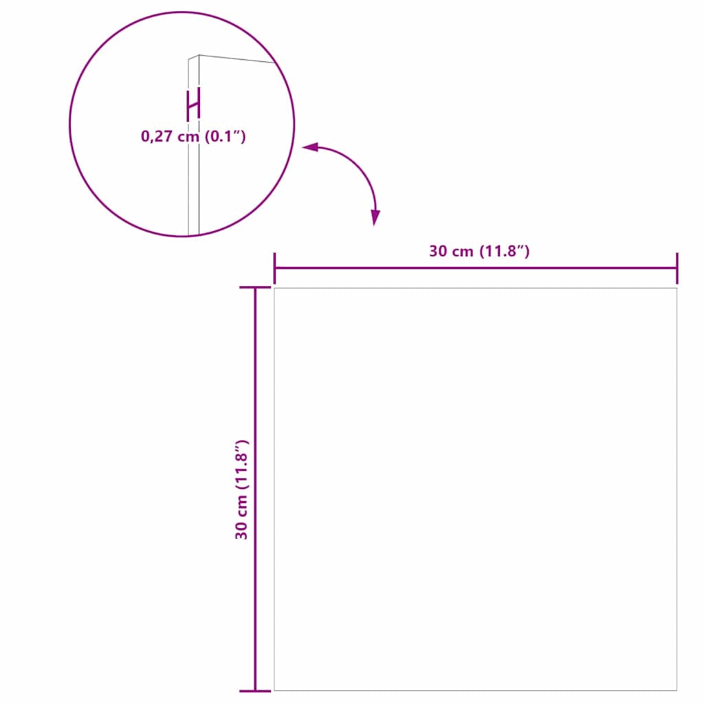 Painéis de Decoração 12 pcs Cinzento cimento 30 x 30 x 0.3 cm