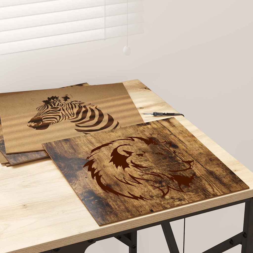 Painéis de Decoração 12 pcs Carvalho fumado 30 x 30 x 0.3 cm