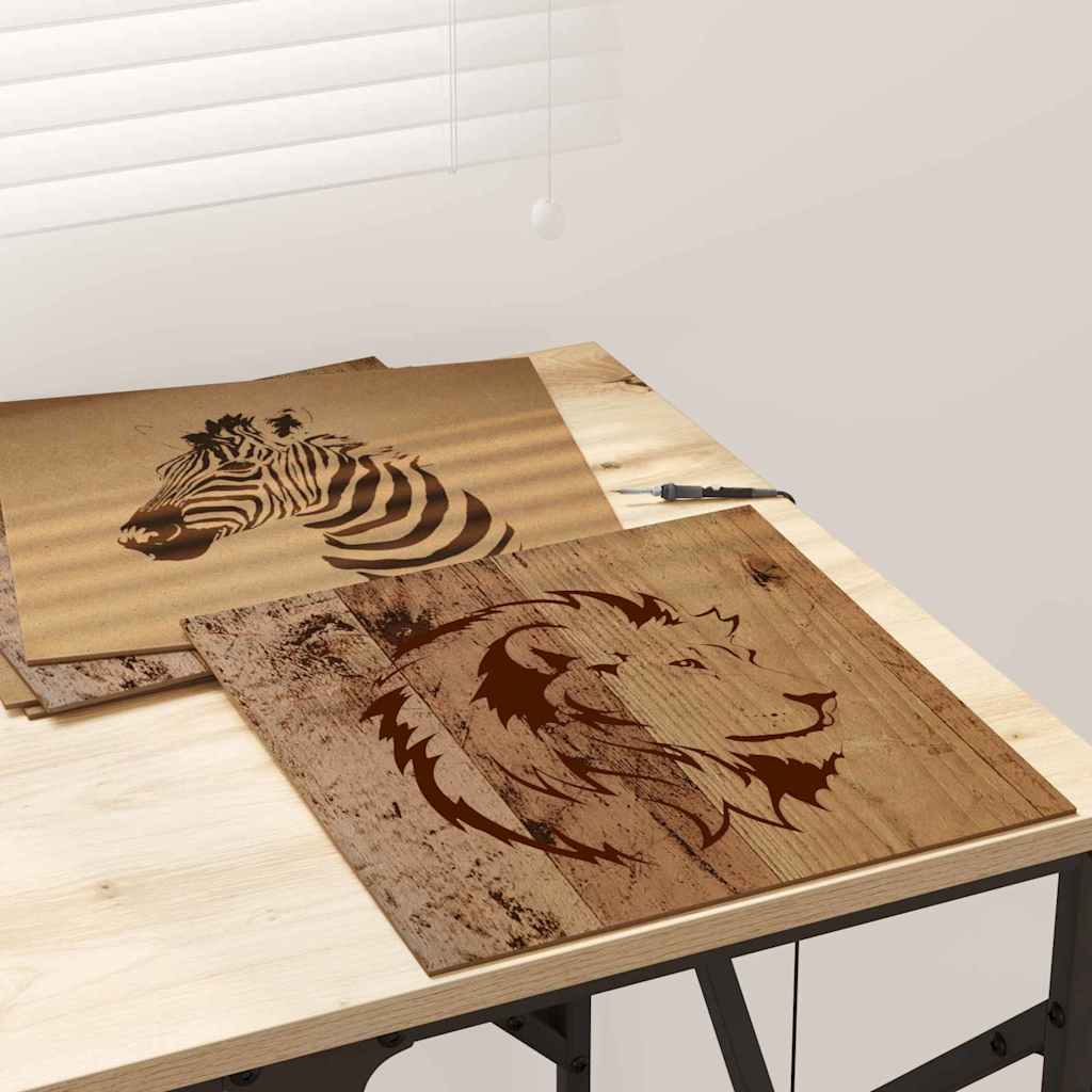 Painéis de Decoração 12 pcs Madeira antiga 30 x 30 x 0.3 cm