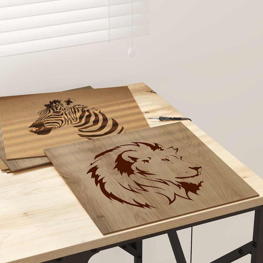 Painéis de Decoração 12 pcs carvalho artisiano 30 x 30 x 0.3 cm