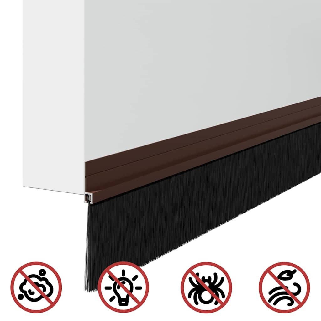 Selos de Escovas para Porta Auto-adesivos 12 pcs Branco 100 cm