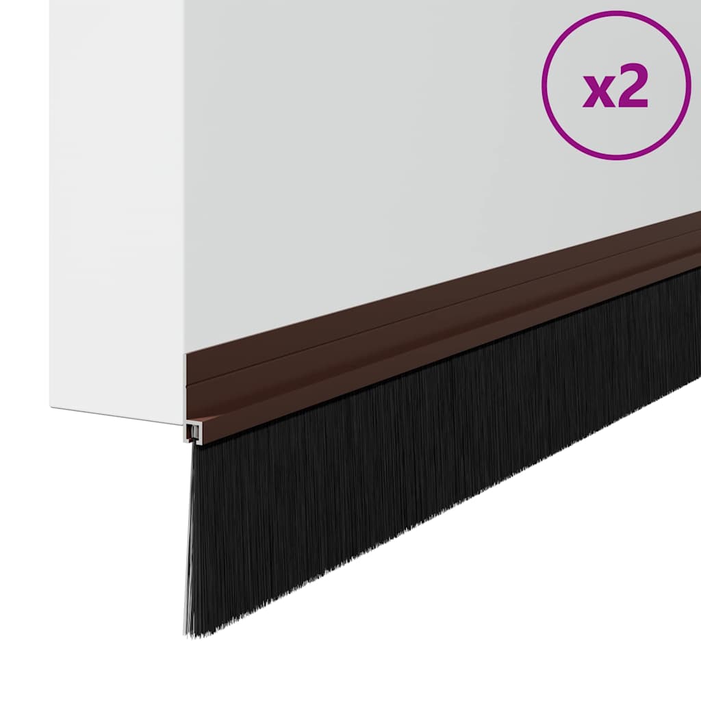 Selos de Escovas para Porta Auto-adesivos 12 pcs Branco 100 cm