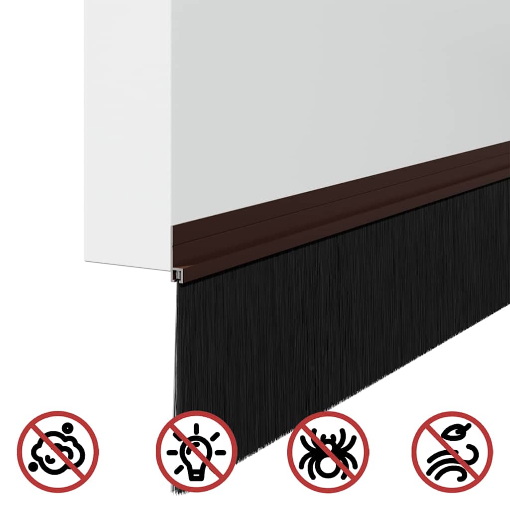 Selos de Escovas para Porta Auto-adesivos 12 pcs Branco 100 cm