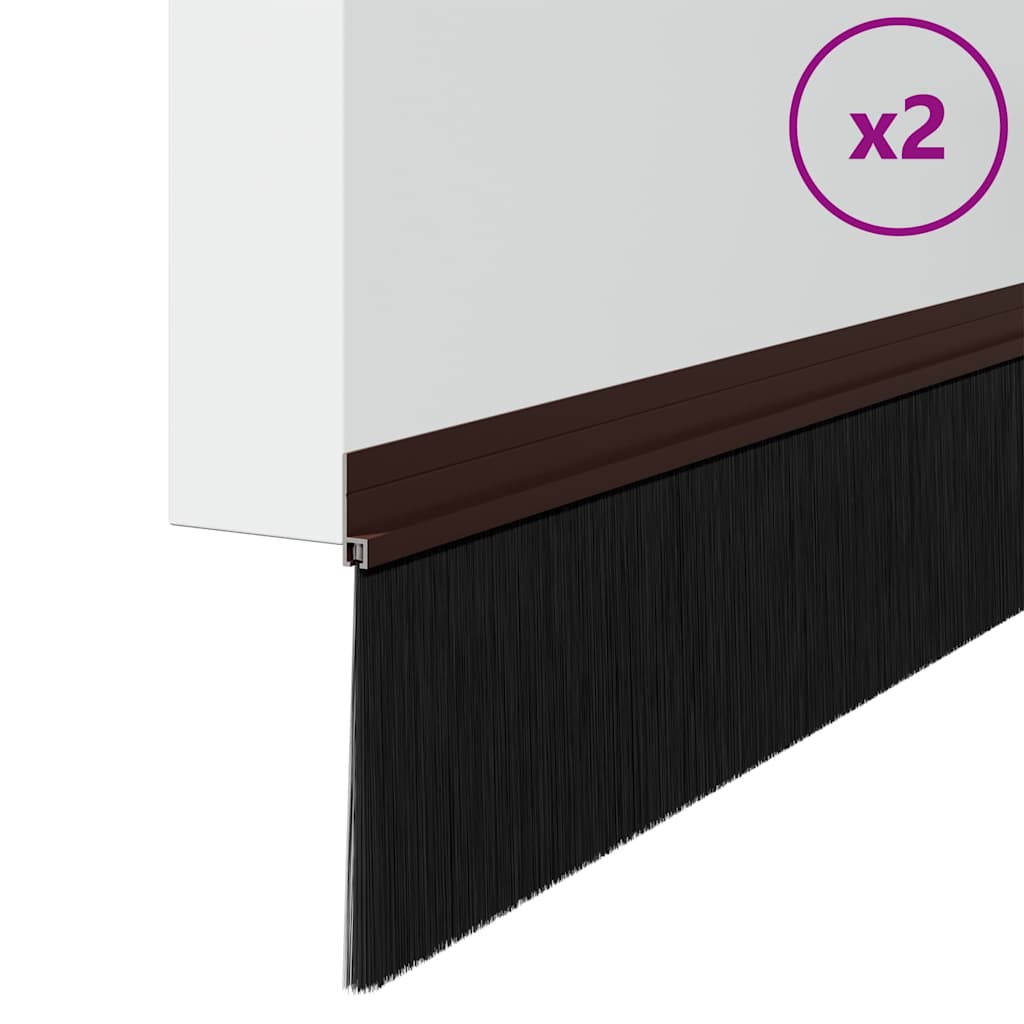 Selos de Escovas para Porta Auto-adesivos 12 pcs Branco 100 cm