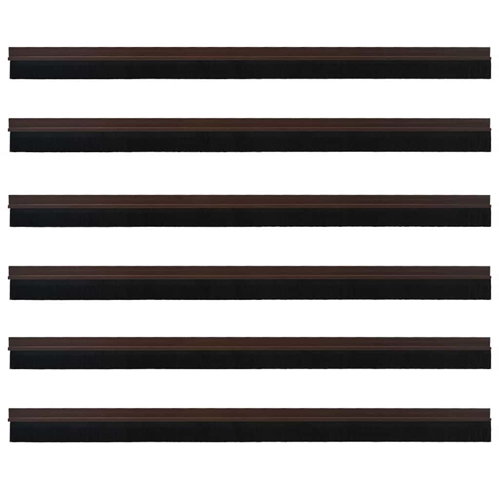 Selos de Escovas para Porta Auto-adesivos 12 pcs Branco 100 cm