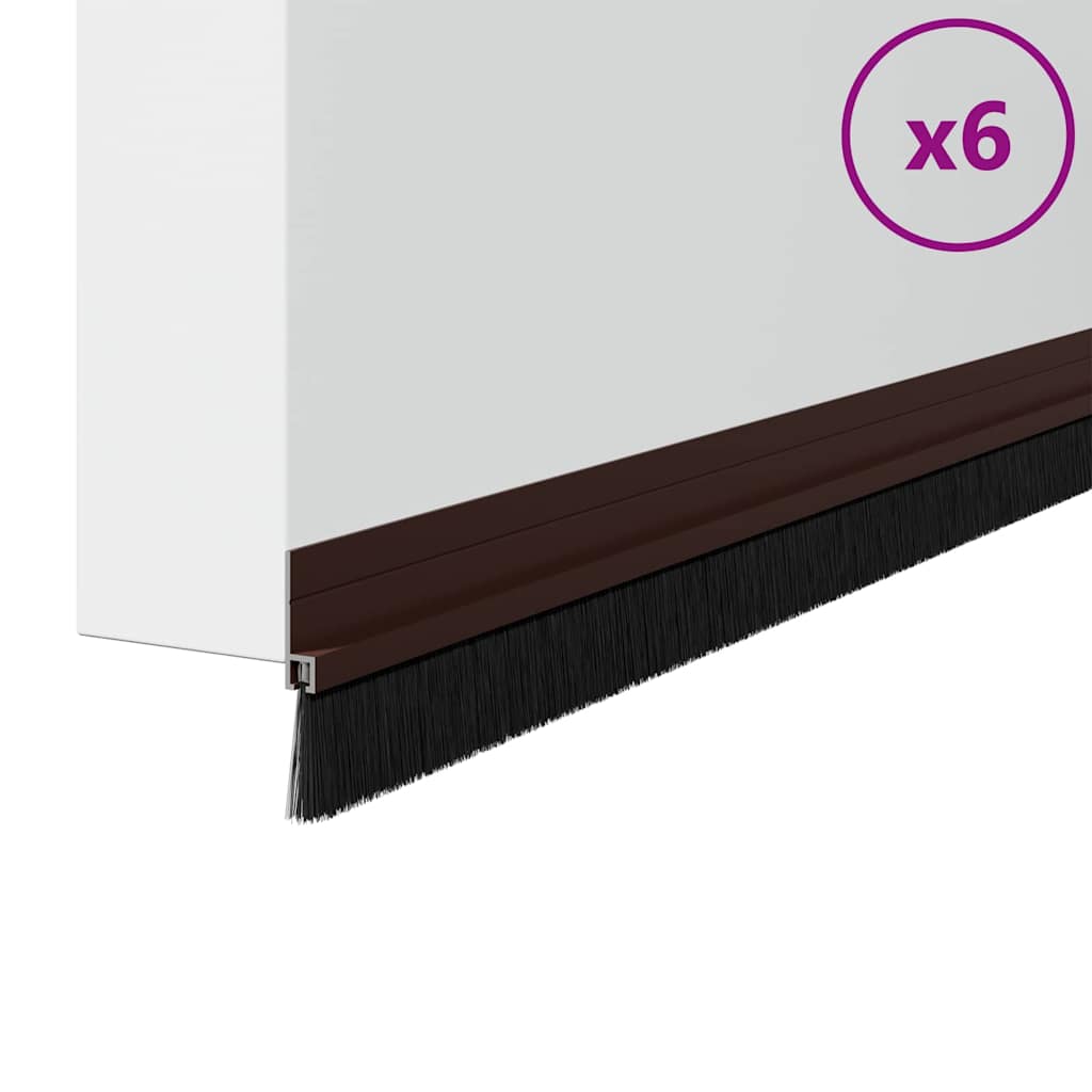 Selos de Escovas para Porta Auto-adesivos 12 pcs Branco 100 cm