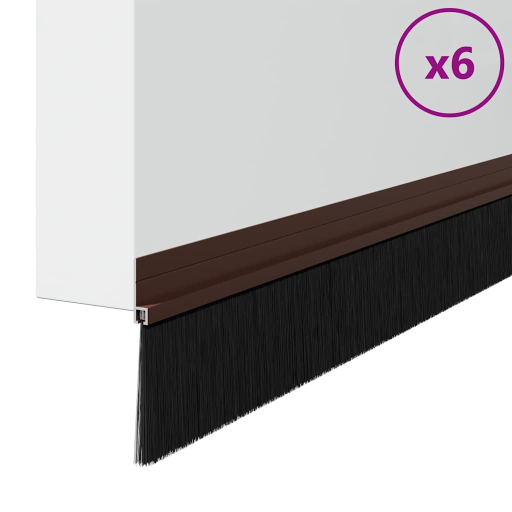 Selos de Escovas para Porta Auto-adesivos 12 pcs Branco 100 cm