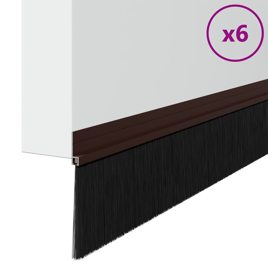 Selos de Escovas para Porta Auto-adesivos 12 pcs Branco 100 cm