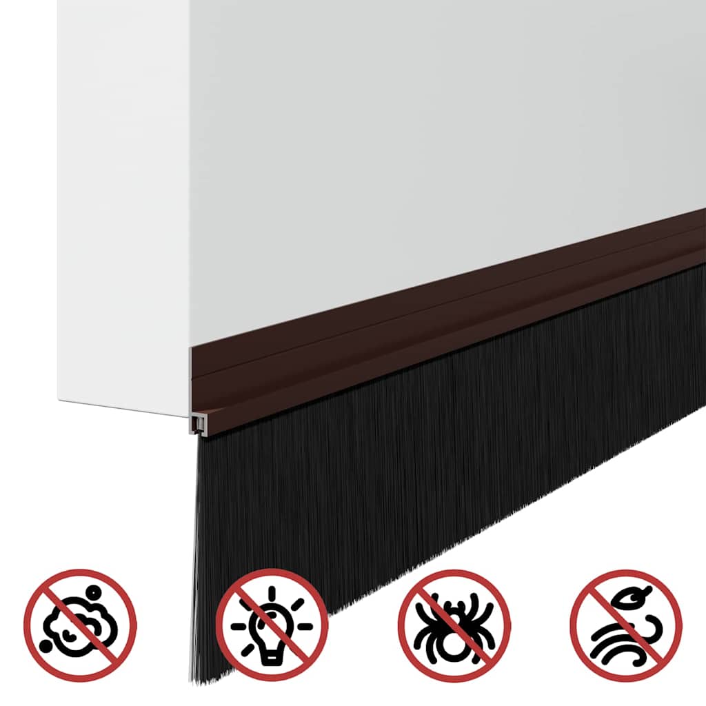 Selos de Escovas para Porta Auto-adesivos 12 pcs Branco 100 cm