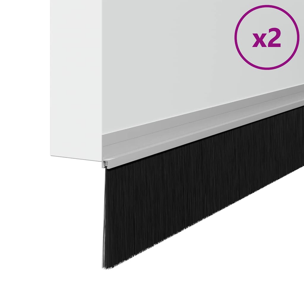 Selos de Escovas para Porta Auto-adesivos 12 pcs Branco 100 cm