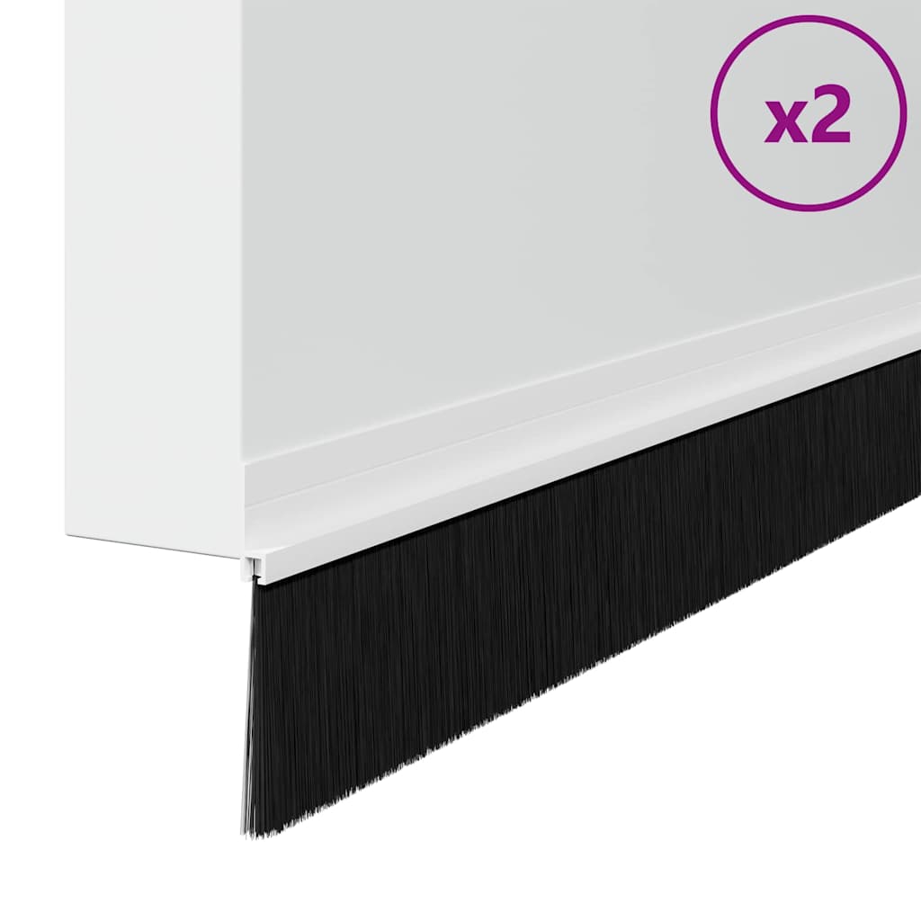 Selos de Escovas para Porta Auto-adesivos 12 pcs Branco 100 cm