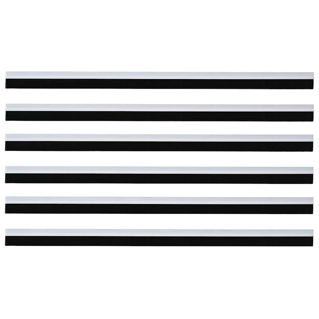 Selos de Escovas para Porta Auto-adesivos 12 pcs Branco 100 cm