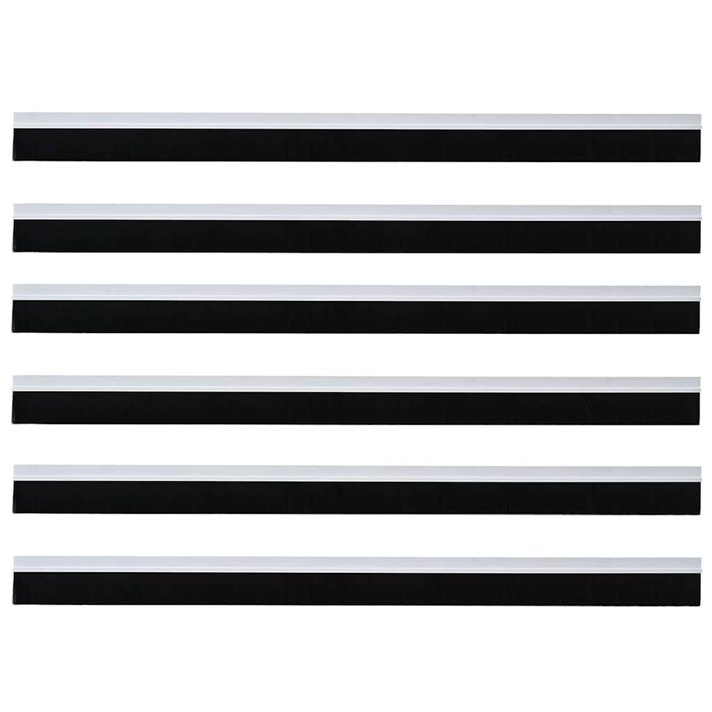 Selos de Escovas para Porta Auto-adesivos 12 pcs Branco 100 cm