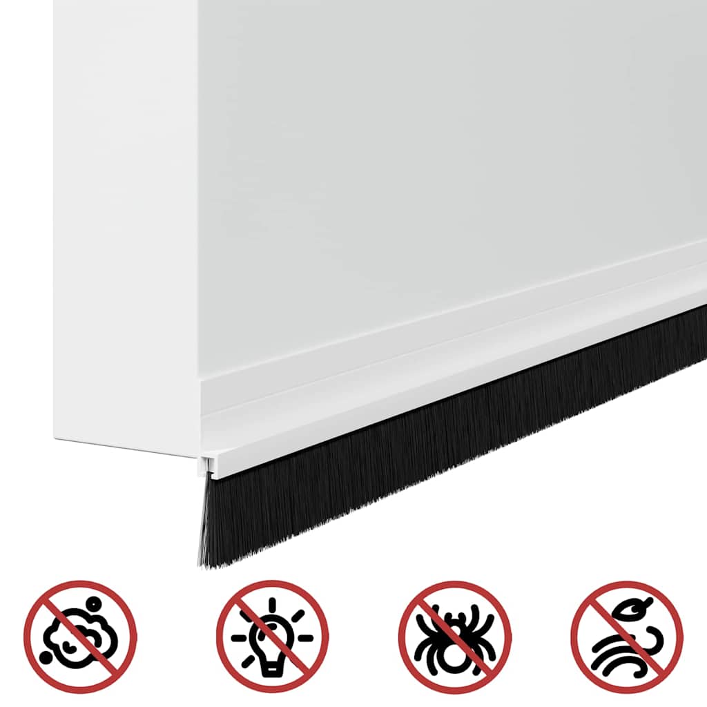 Selos de Escovas para Porta Auto-adesivos 12 pcs Branco 100 cm