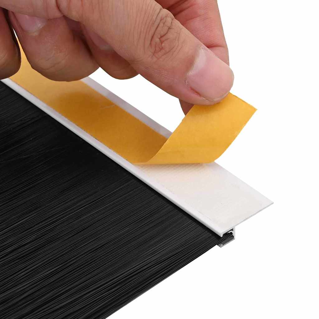 Selos de Escovas para Porta Auto-adesivos 12 pcs Branco 100 cm