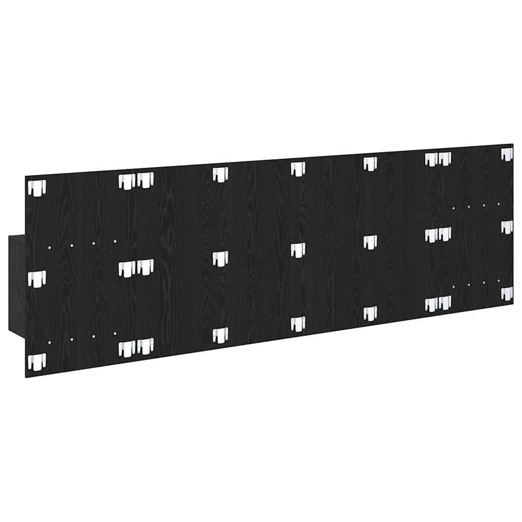 Cabeceira com Armário 3 pcs Carvalho Preto Madeira processada