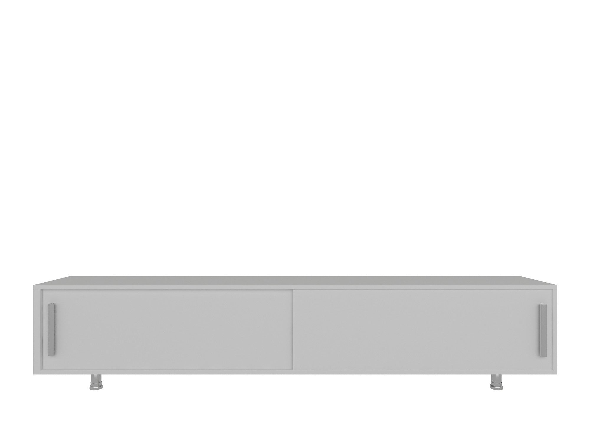 Suporte de TV moderno branco, 180 cm x 40 cm x 30 cm | Painel de partículas 100% revestido de melamina, 18 mm de espessura | Montável na parede, várias prateleiras, solução de armazenamento elegante