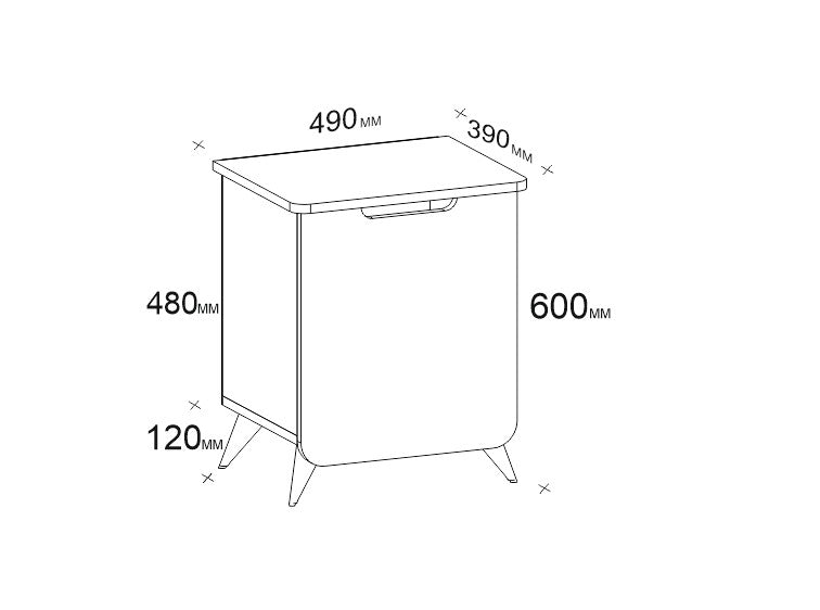 Mesa de Cabeceira Branca Moderna com Várias Prateleiras, 49 x 60 x 39 cm | Painel de Partículas 100% Revestido com Melamina, 18 mm de Espessura | Armazenamento Elegante para Casa e Hotel