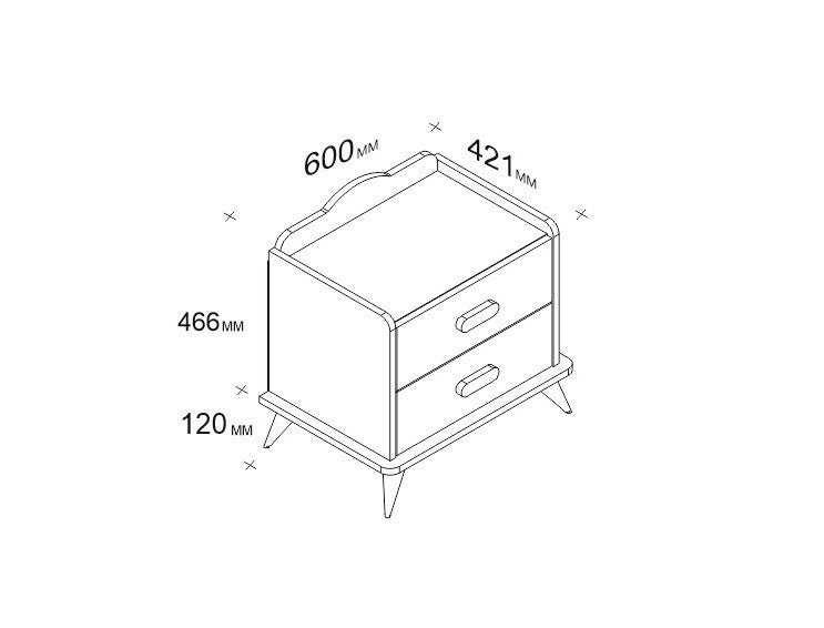 Mesa de cabeceira branca moderna com 2 gavetas e prateleiras, 60 x 58,6 x 42,1 cm | Painel de partículas 100% revestido de melamina, 18 mm de espessura | Design escandinavo elegante para residências e hotéis