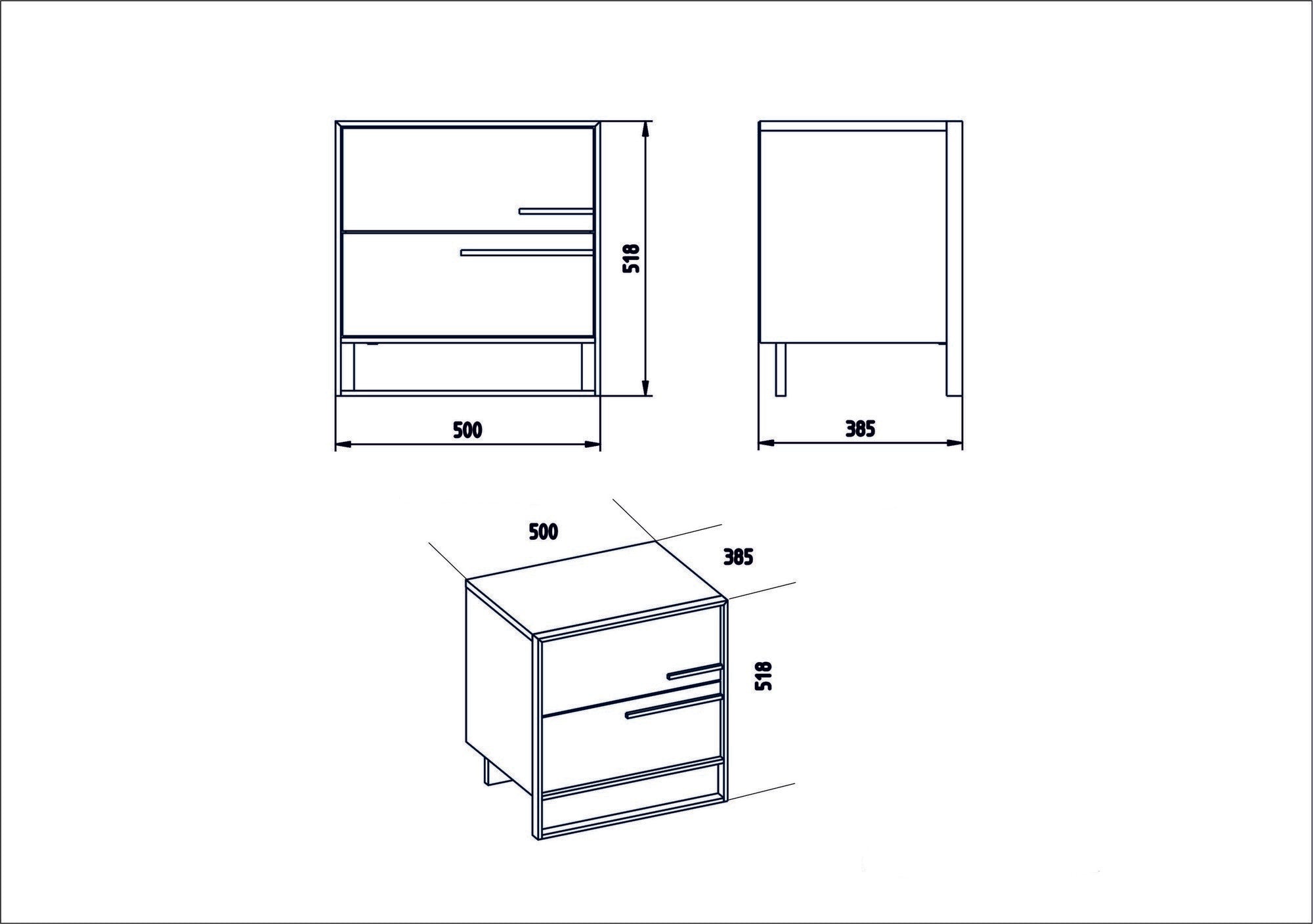 Elegante mesa de cabeceira barroca, dourada e branca, 50 x 51,8 x 38,5 cm | Painel de partículas 100% revestido em melamina, 100% metal | Armazenamento elegante com padrão de mármore