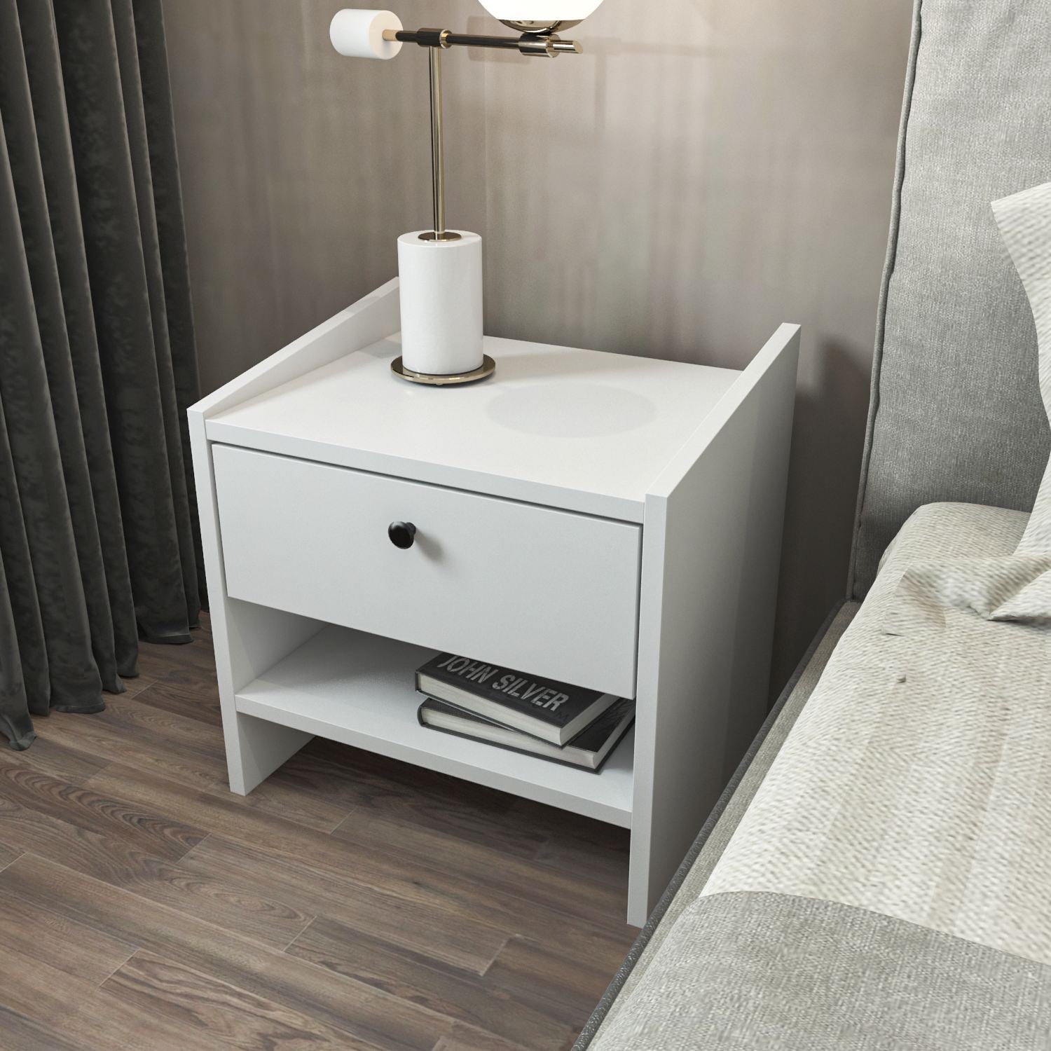 Mesa de cabeceira-Berlin-Branco