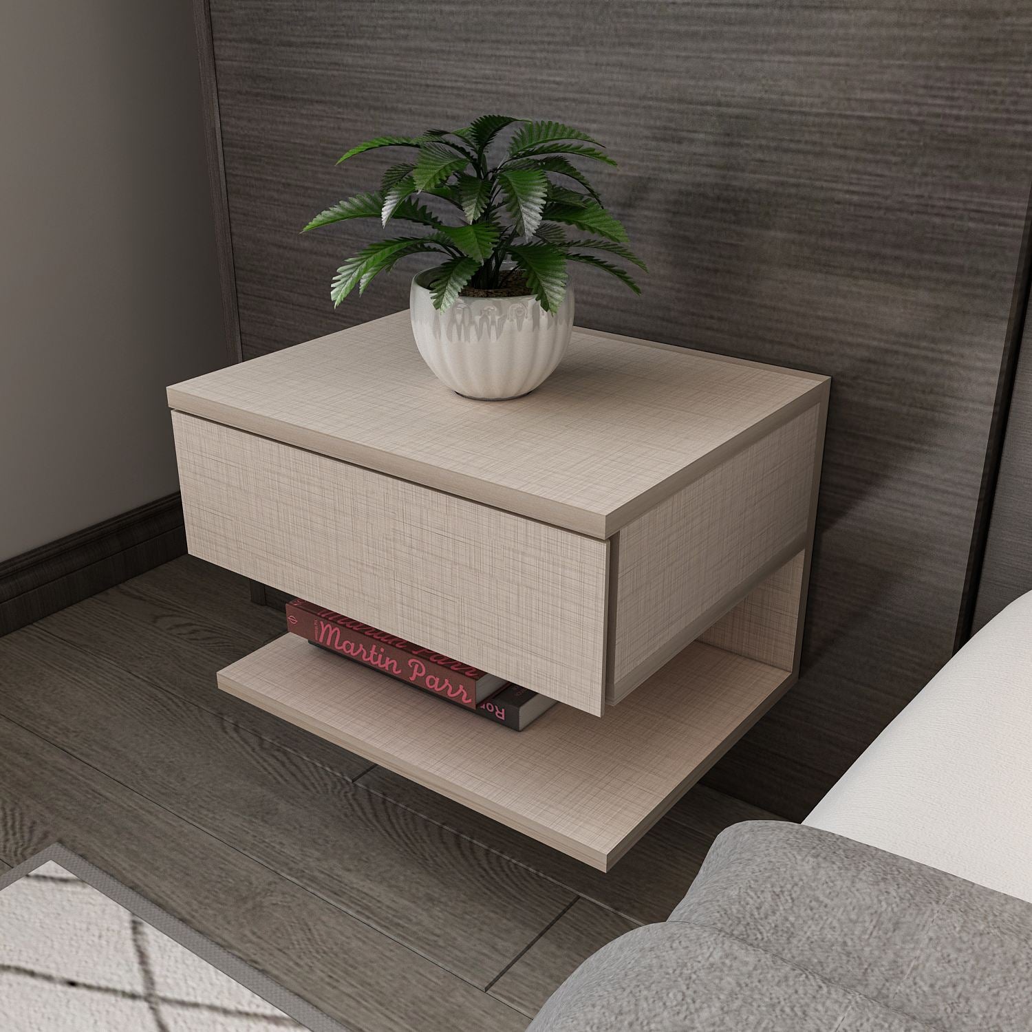 Mesa de cabeceira-Vivid-Bege