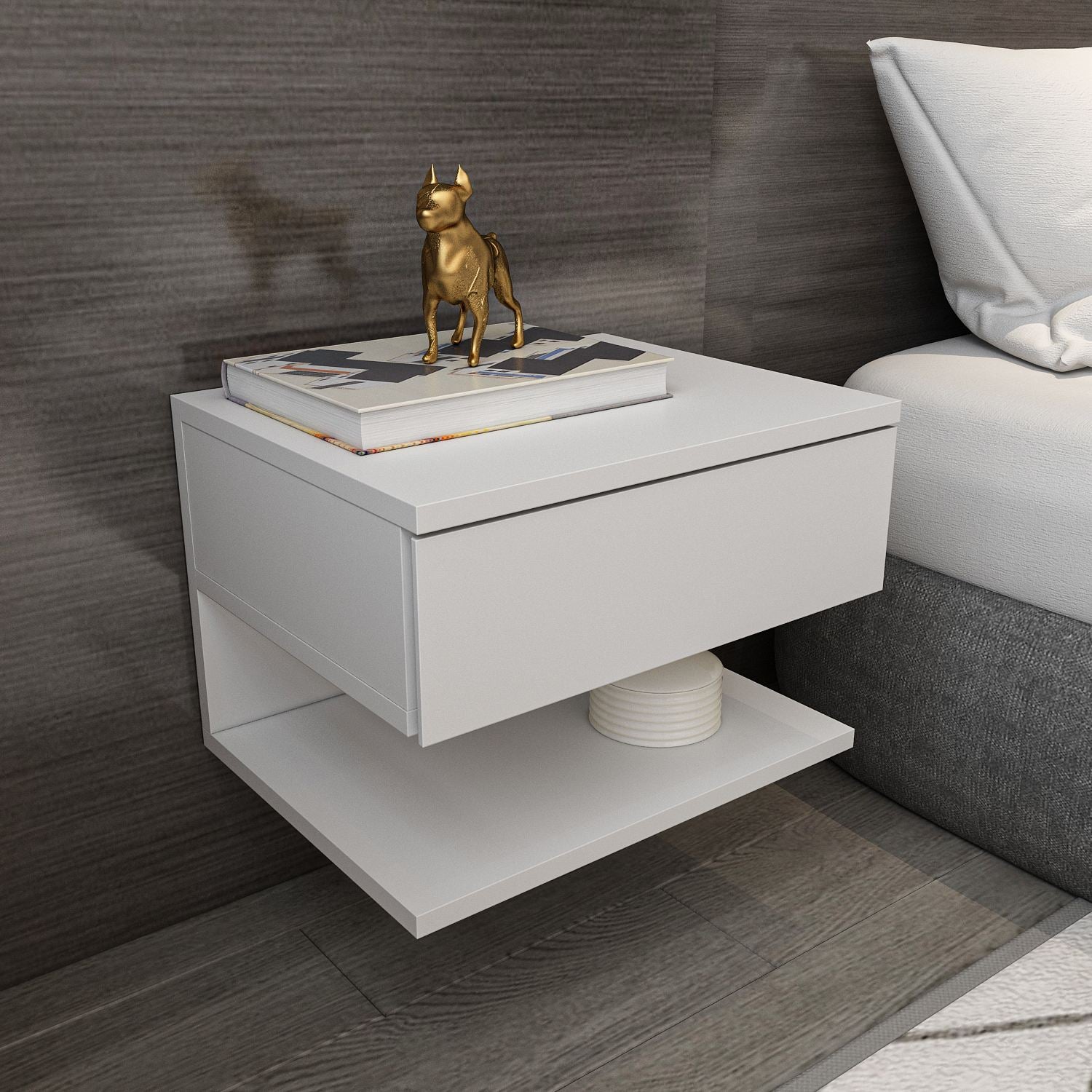 Mesa de cabeceira-Vivid-Branco