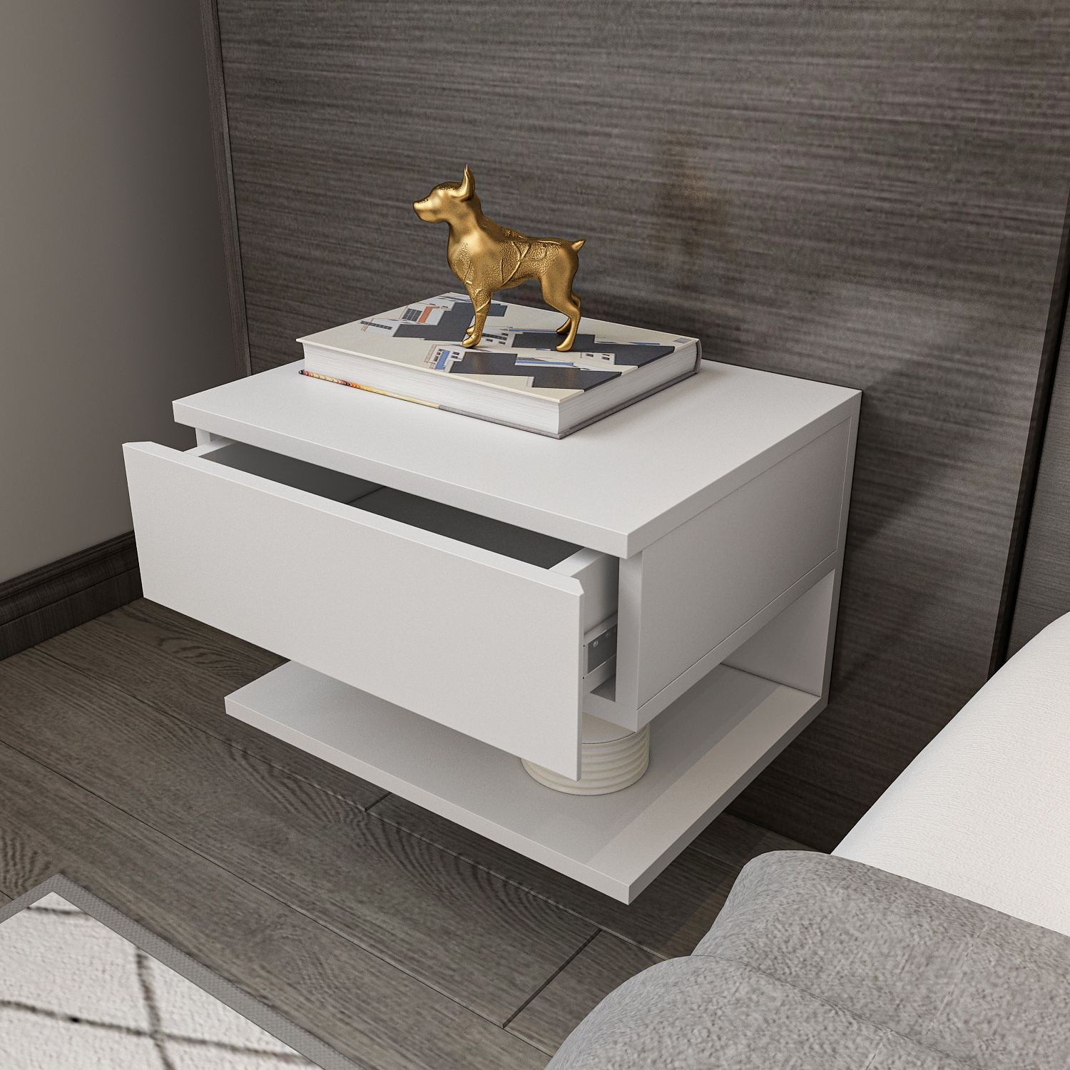 Mesa de cabeceira-Vivid-Branco