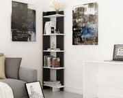 Estante de parede moderna, preta e branca, 45 x 170 x 22 cm | Painel de partículas 100% revestido de melamina, 18 mm de espessura | Solução de armazenamento elegante para casa e escritório