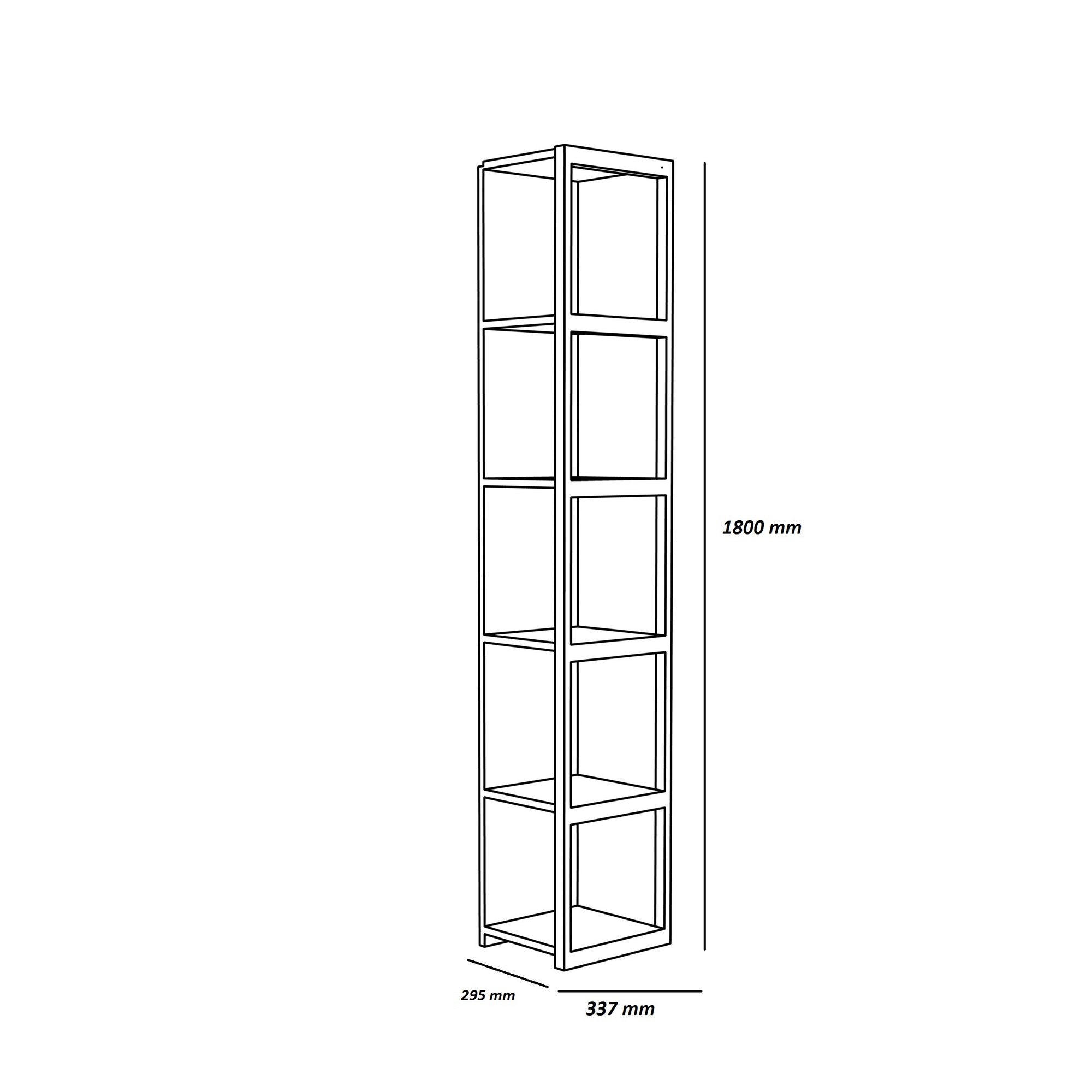Estante moderna – 33,7 x 180 x 29,5 cm – preto e branco – madeira aglomerada