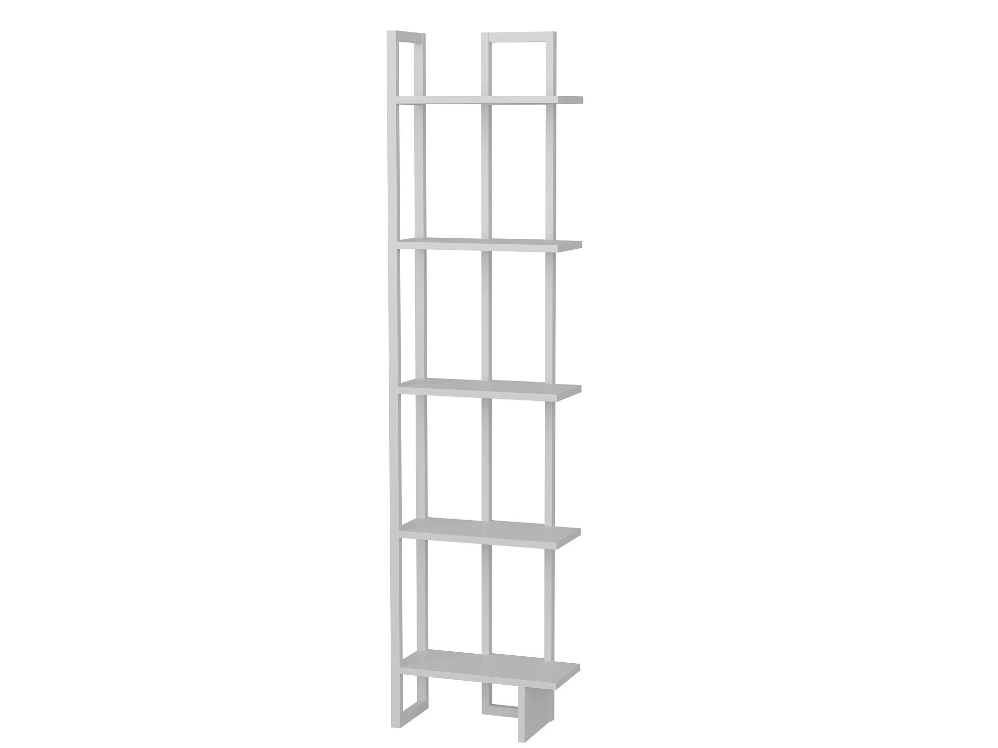 Estante de livros – 45 x 180 x 22 cm – Branca – Painel de partículas revestido de melamina
