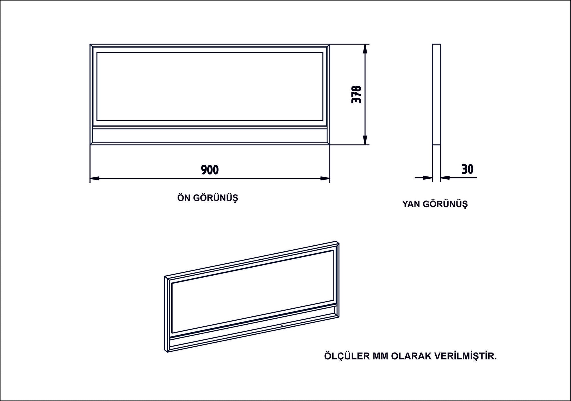 Espelho decorativo elegante de madeira, dourado e branco, 90 x 37,8 cm | Painel de partículas 100% revestido de melamina e estrutura de metal | Design moderno e glamouroso, para montagem na parede