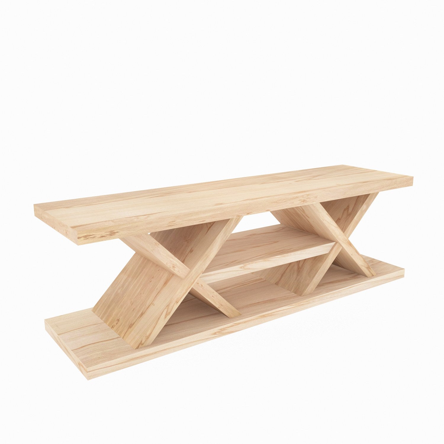 Suporte de TV elegante em carvalho, 136 cm de largura, 42 cm de altura, 37 cm de profundidade | Painel de partículas 100% revestido em melamina, 18 mm de espessura | Perfeito para salas de estar modernas
