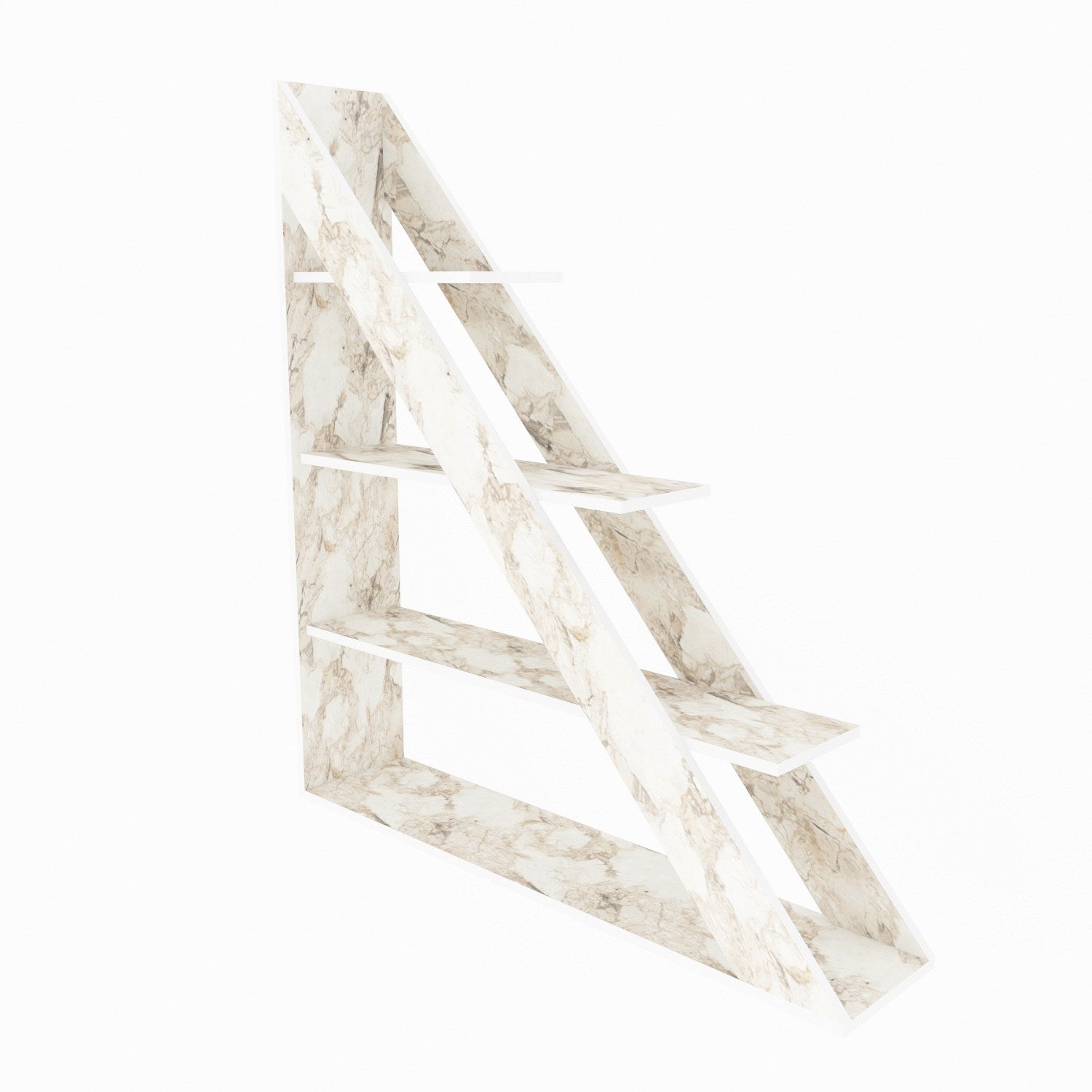 Estante branca elegante, 120 cm x 131,8 cm x 25 cm | Painel de partículas 100% revestido de melamina, 18 mm de espessura | Perfeita para armazenamento moderno em casa e escritório