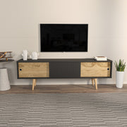 Suporte de TV elegante, antracite e carvalho, 160 x 45 x 34,5 cm | Painel de partículas 100% revestido de melamina, 18 mm de espessura | Design moderno para salas de estar e espaços de entretenimento