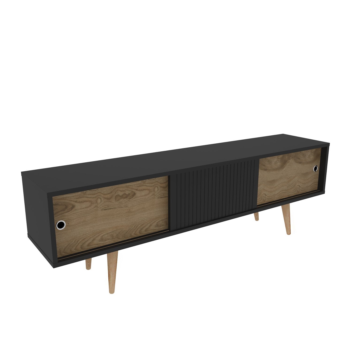 Suporte de TV elegante, antracite e carvalho, 160 x 45 x 34,5 cm | Painel de partículas 100% revestido de melamina, 18 mm de espessura | Design moderno para salas de estar e espaços de entretenimento