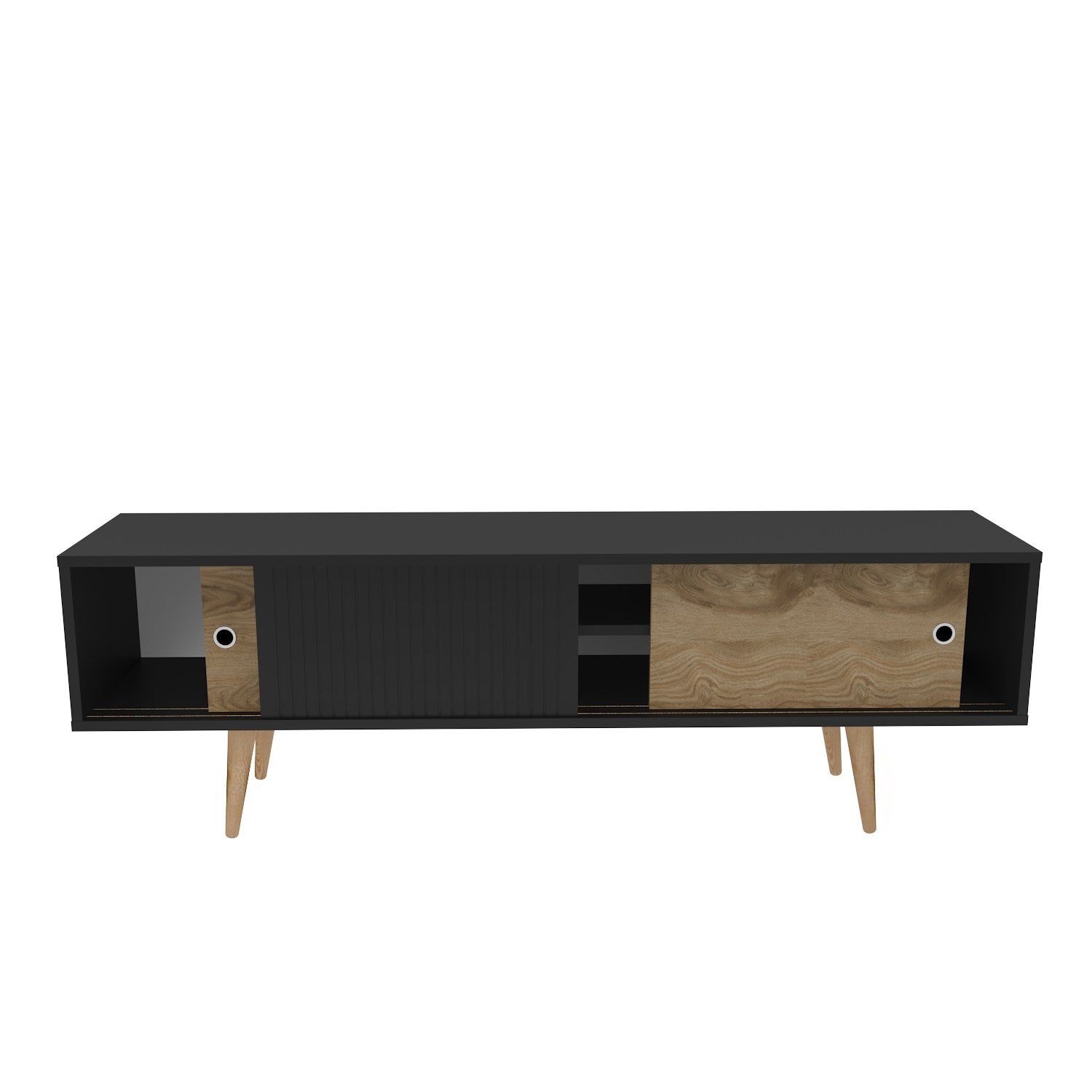 Suporte de TV elegante, antracite e carvalho, 160 x 45 x 34,5 cm | Painel de partículas 100% revestido de melamina, 18 mm de espessura | Design moderno para salas de estar e espaços de entretenimento